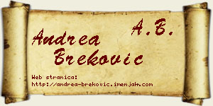 Andrea Breković vizit kartica